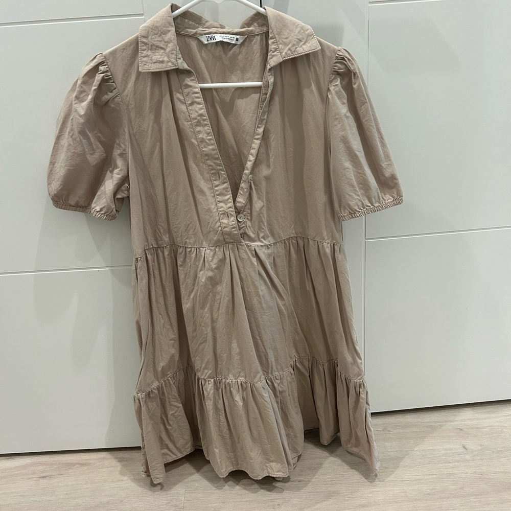 Zara Women's Beige Mini Dress